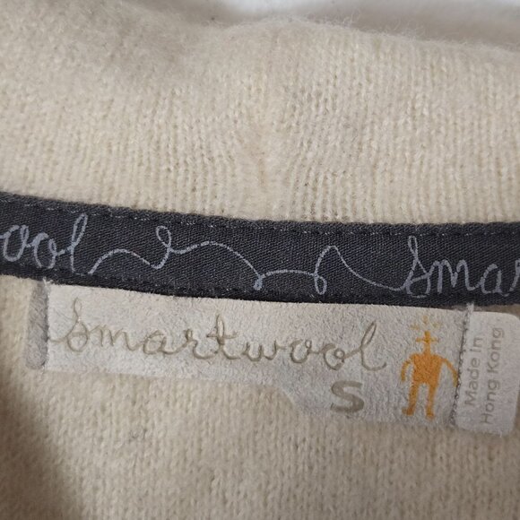 Smartwool Women's Size S Merino Wool Hooded Full-Zip Sweater Light Yellow Cream - Picture 8 of 12